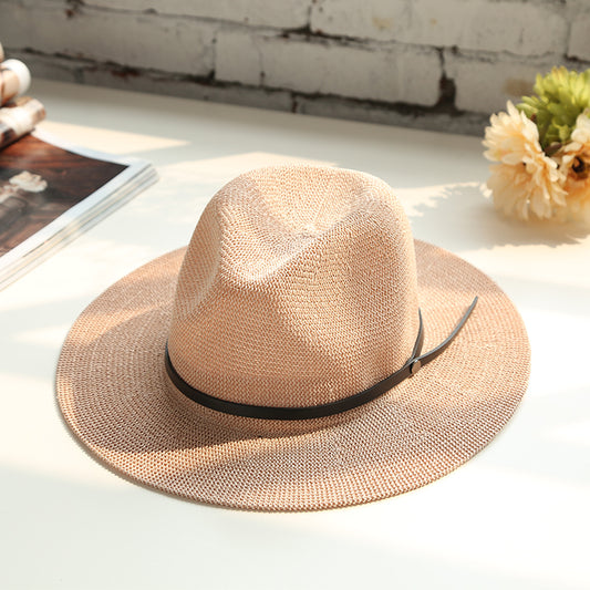 Wide-brim straw beach hat for women in black, pink, and camel
Stylish summer sun protection hat with tapered crown
Lightweight straw hat for beach, travel, and outdoor wear
Elegant flat-eaved straw hat for casual and vacation outfits