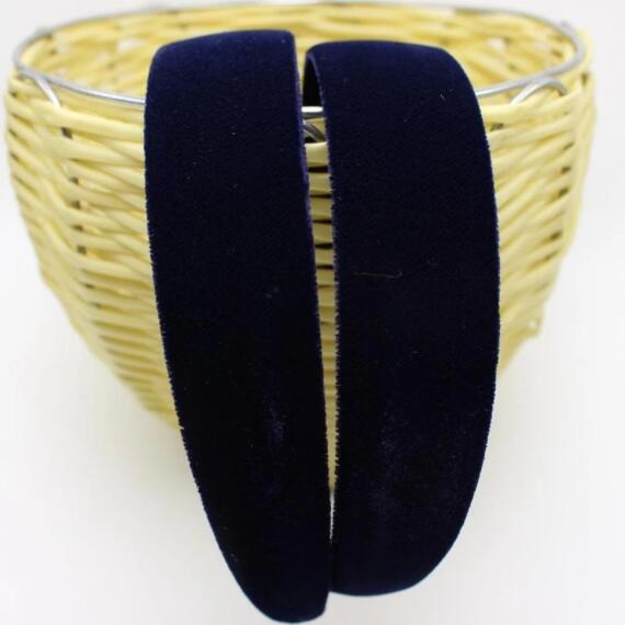Wide velvet tiara headband for women – black, blue, and red colors, retro fashion