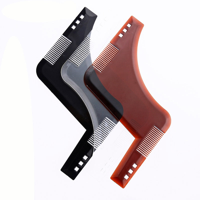 Two combs, one black and one brown, on a white background