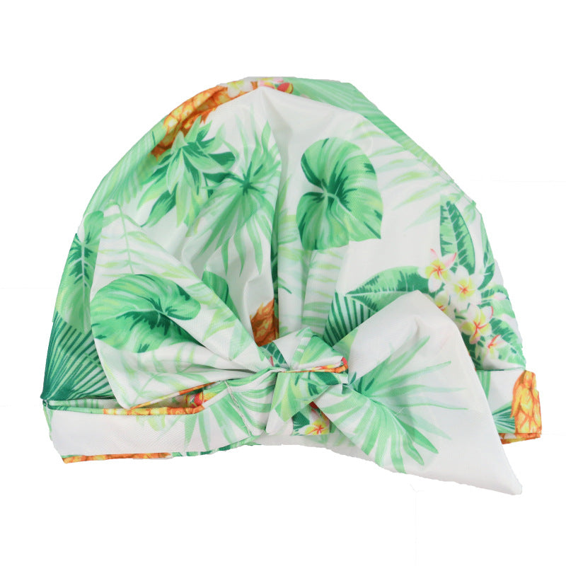 Women’s waterproof shower cap with striped print design
Stylish printed shower cap protecting hair from water
Oxford cloth shower cap with floral and tropical patterns
Comfortable waterproof hair cap with secure fit for adults
