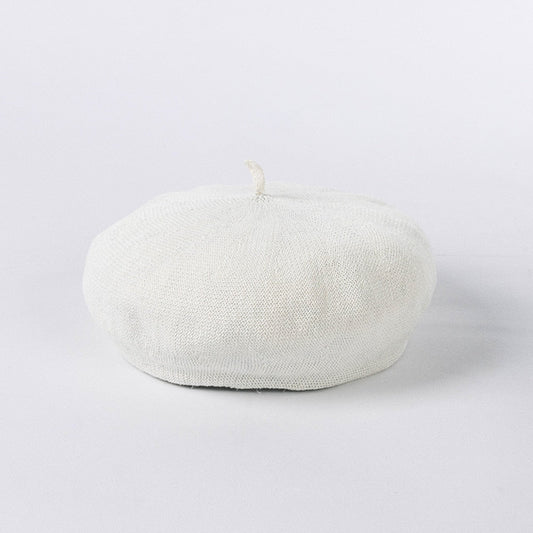 Linen Painter Cap – Breathable Women's Beret for Summer