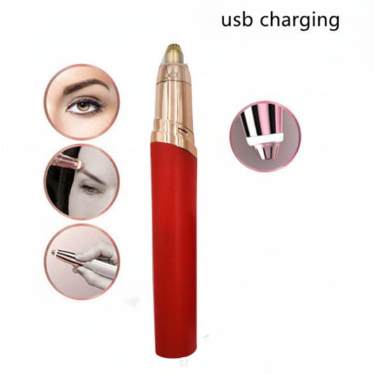 Precision Eyebrow Shaper with LED Light – Gentle Facial Hair Remover Tool.