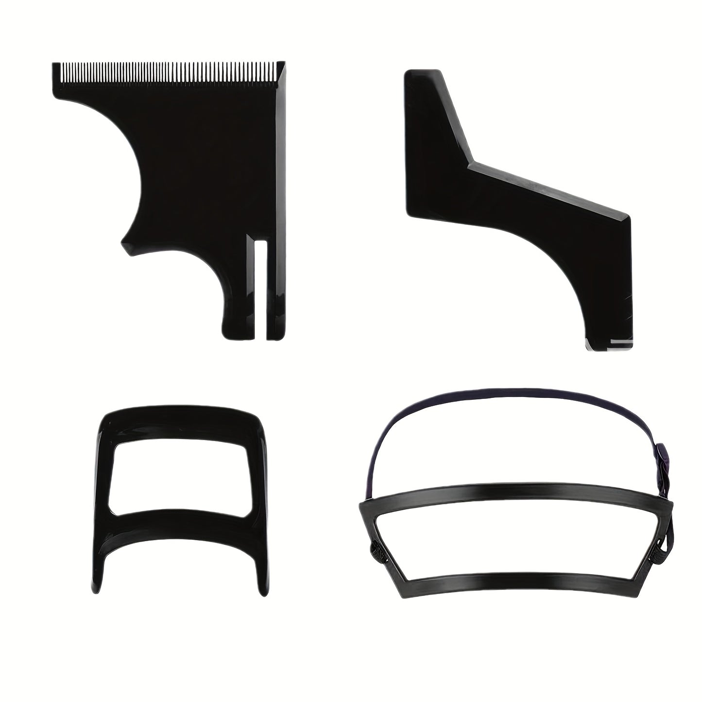4-in-1 beard shaping kit with beard templates and grooming comb for men
Men’s beard trimming guide set for neckline, goatee, and mustache styling
Precision beard styling templates with odorless grooming comb
Professional beard shaping tool kit for clean facial hair lines