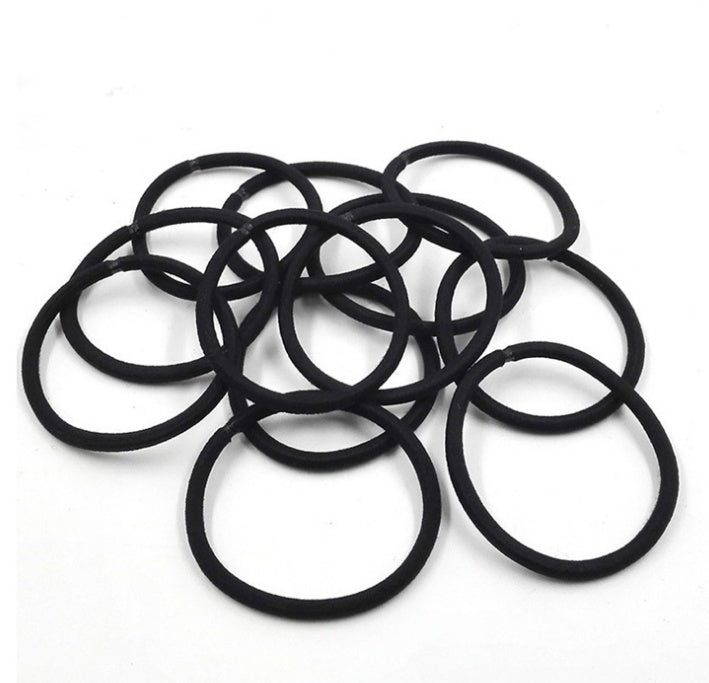 Black Elastic Hair Bands Ponytail Holder