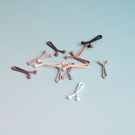 Matte Long Hijab Scarf Clips Set (12pcs)