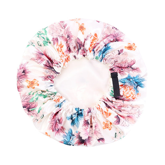 Adjustable satin sleep bonnet for frizz-free overnight hair protection
Double layer satin night cap for reducing hair breakage while sleeping
Floral satin hair bonnet secure fit for curly and straight hair care
Breathable adjustable sleep cap designed for smooth healthy hair