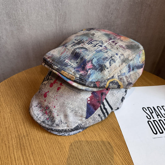 Women’s graffiti beret cap with adjustable cotton duckbill design
Breathable cotton artist hat with street style graffiti pattern
Slim fit beret cap for women with face slimming shape
Casual adjustable cotton cap for everyday fashion wear