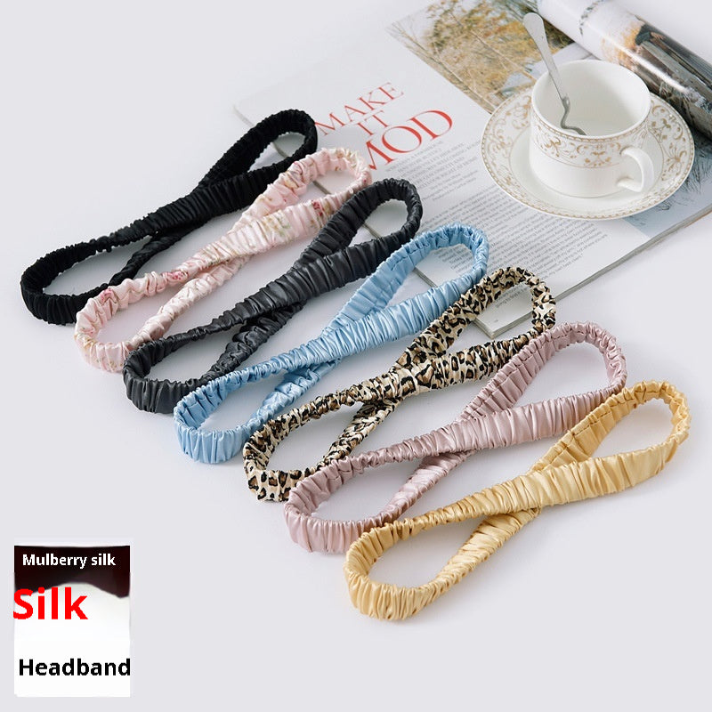 Silk Sports Headband – Non-Slip Wave Hair Band for Skincare & Workout Use.