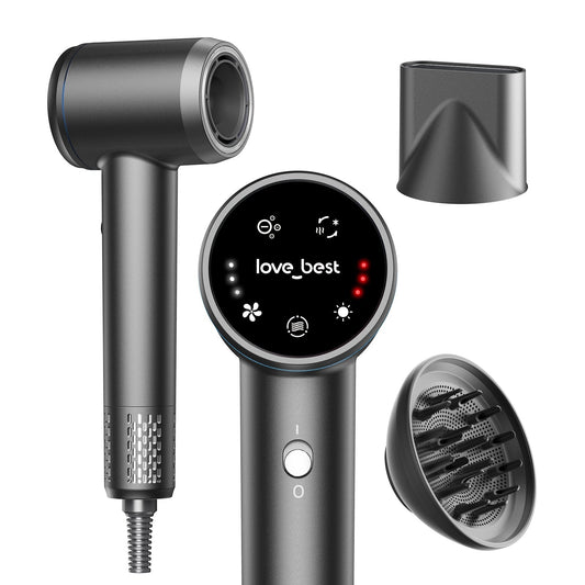 Smart Ionic Hair Dryer with Diffuser – High-Speed, Low Noise