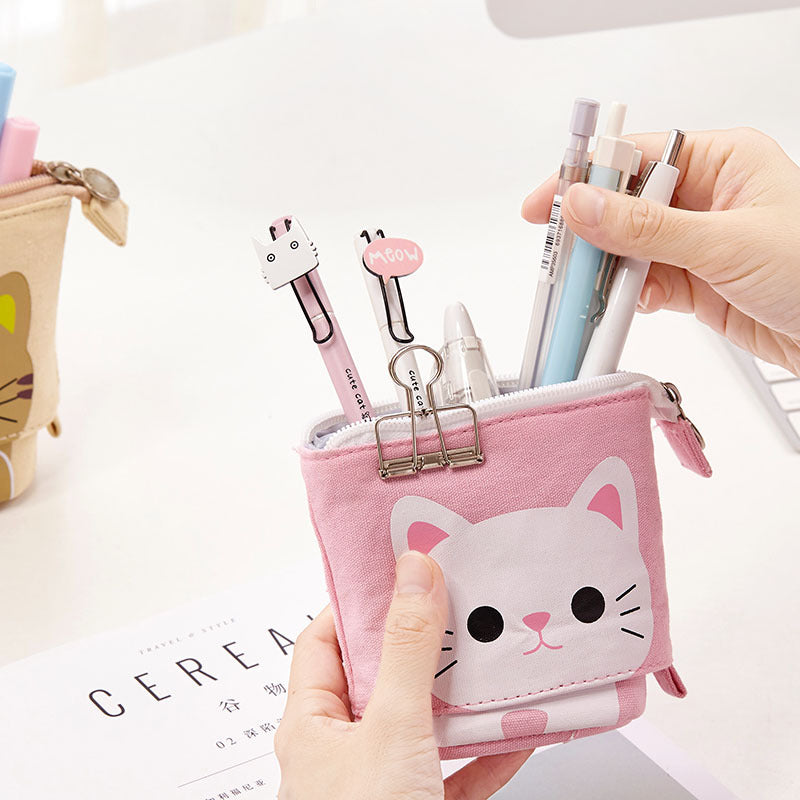 Back to School Must-Have: Cute Cartoon Pencil Case – Korean-Style Canvas Pencil Pouch