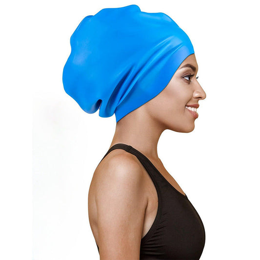 Extra Large Silicone Swim Cap – Protect Long & Thick Hair