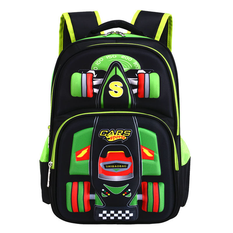 Back to School: Kids 3D Car Trolley School Bag – Boys Rolling Backpack for Primary School