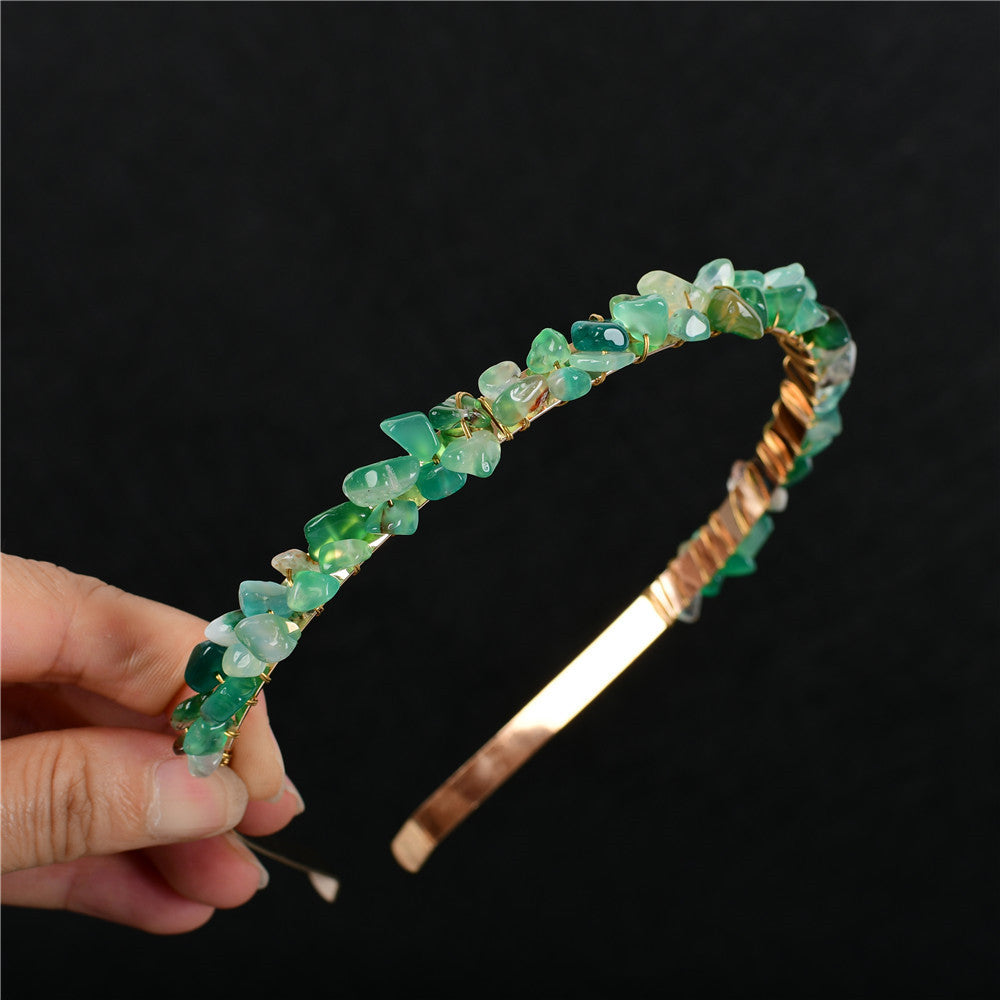 Crystal Amethyst Bridal Headband