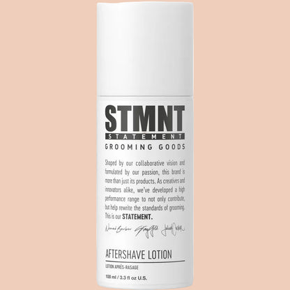 STMNT Grooming Aftershave Lotion for soothing post-shave skin
Professional aftershave lotion for men’s grooming routines