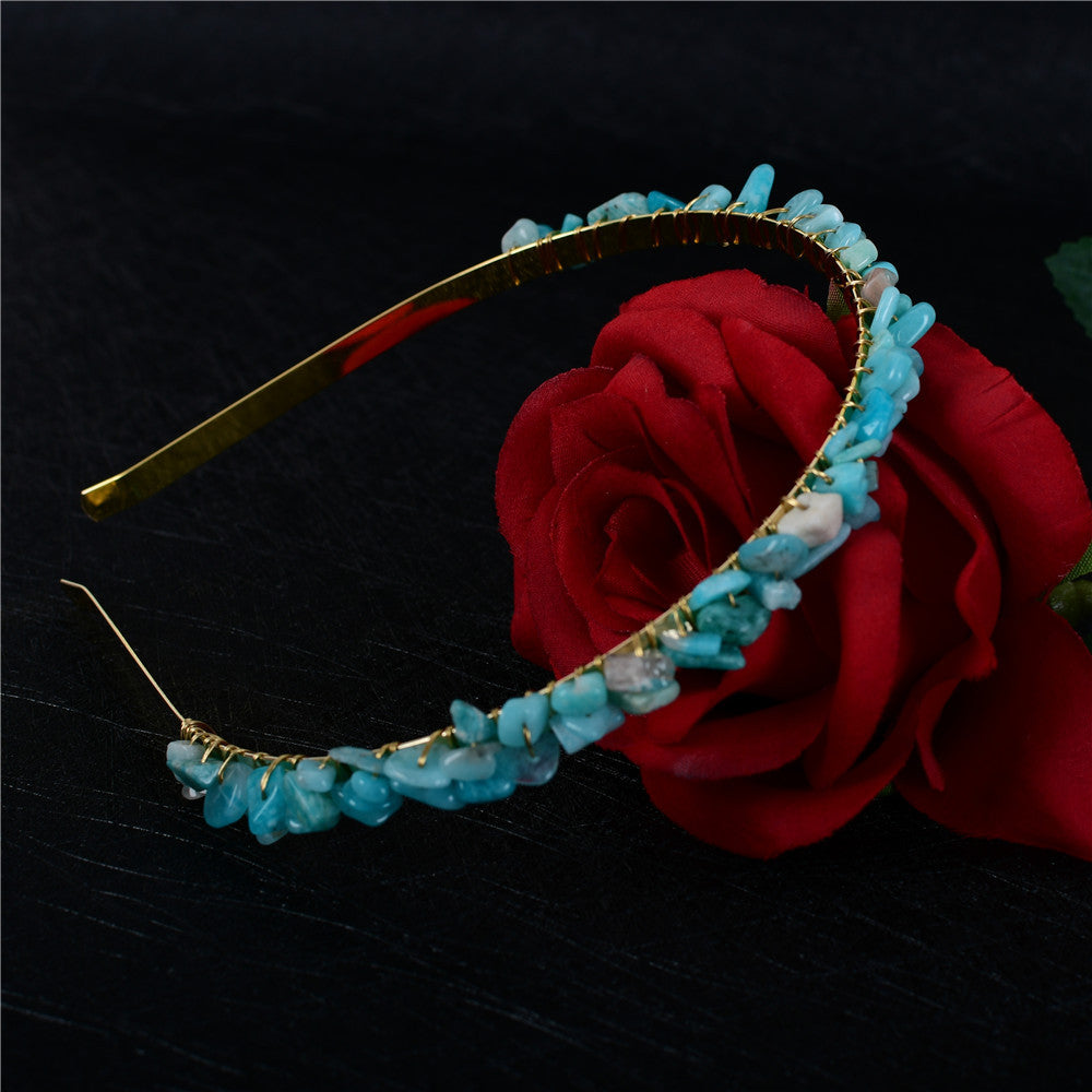 Crystal Amethyst Bridal Headband