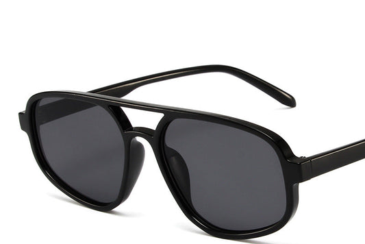 Double Bridge Oval Sunglasses – Lightweight Trendy Fashion Shades for Men & Women.