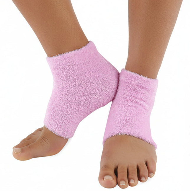 Moisturizing gel socks – open-toe, soft, and plush for cracked heels
Anti-chapping heel socks – enriched with jojoba seed oil and vitamin E