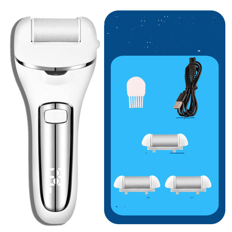 electric foot callus remover rechargeable pedicure tool
foot exfoliator device for dead skin and cracked heels
usb rechargeable foot scrubber smooth feet care device
pedicure machine with sanding heads for home use