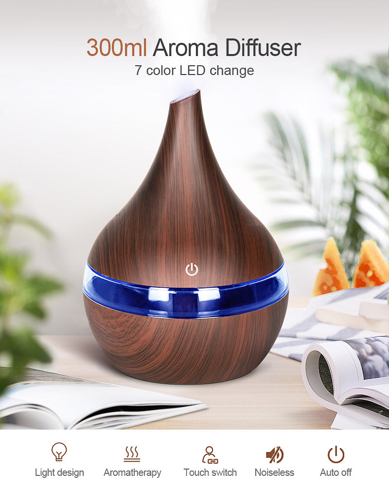 Aromatherapy Humidifier & Essential Oil Diffuser – Ultrasonic LED.