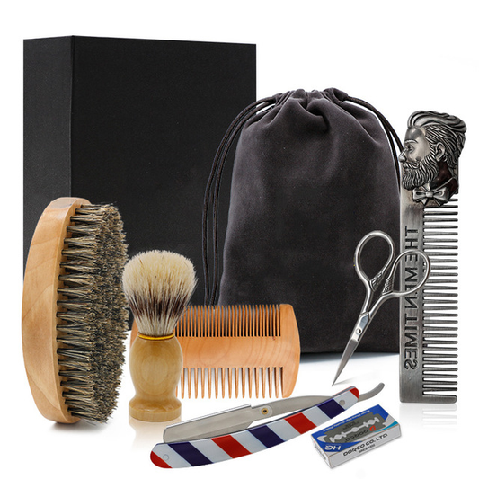 6-in-1 Beard Grooming Set – All-in-One Men’s Beard Care Kit with Brush.