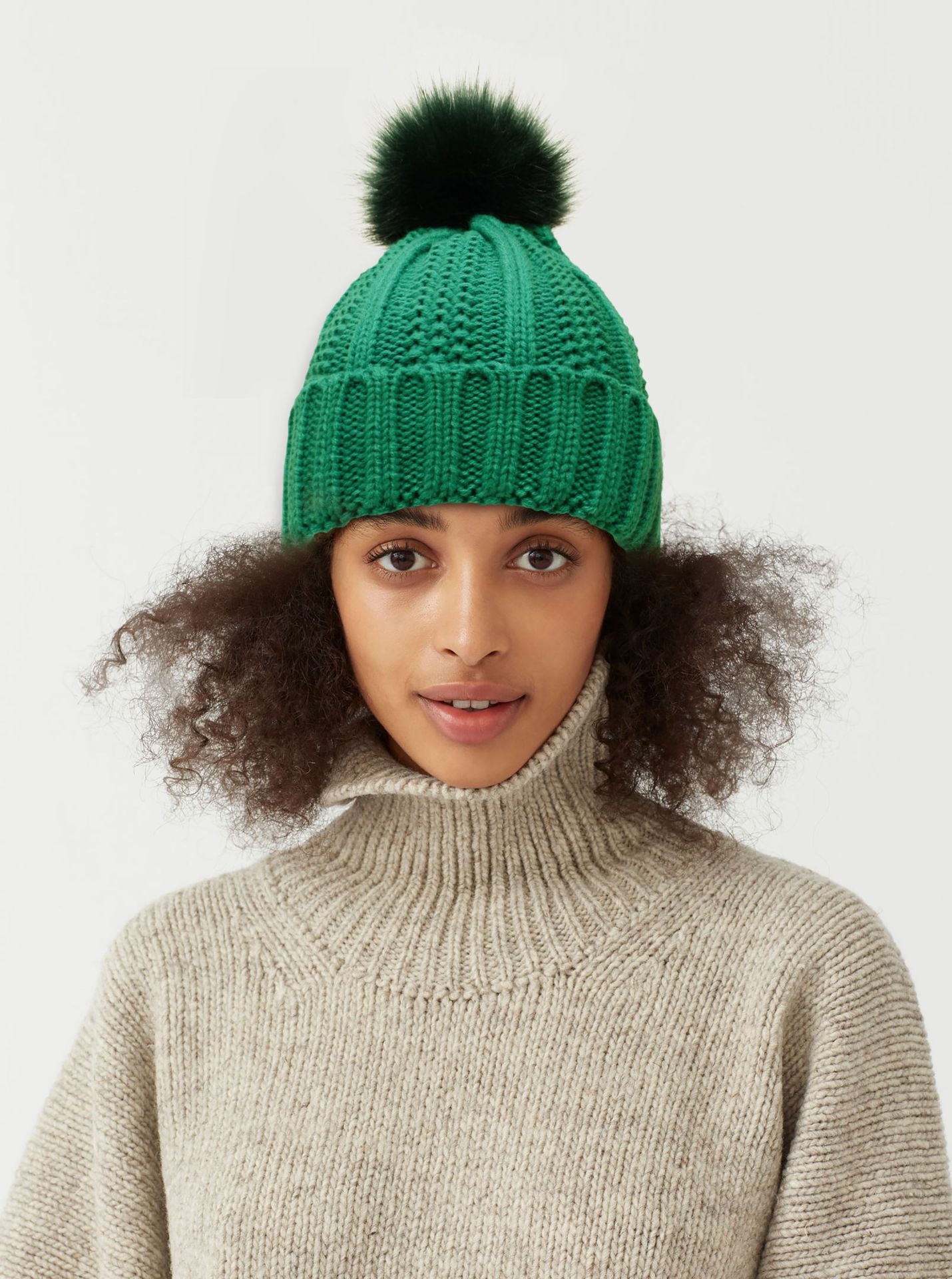 Gorros de punto de invierno con forro de satén