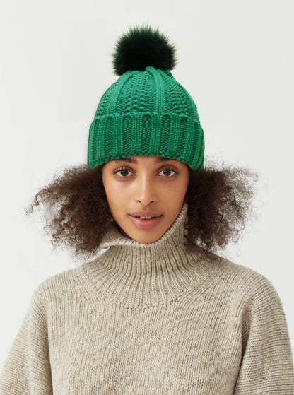 Gorros de punto de invierno con forro de satén