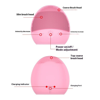 ultrasonic silicone facial cleansing device pink color
electric face cleaner deep pore cleansing tool
3 gear facial cleansing device for skincare routine
silicone facial scrubber ultrasonic skin cleaning tool