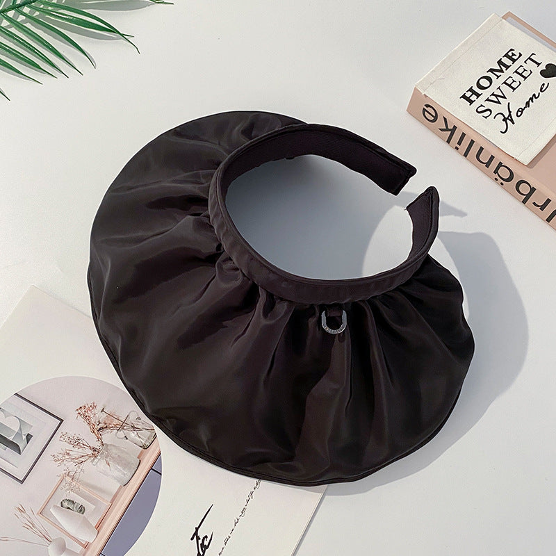 2-in-1 Sun Hat & Headband for Women – Korean Style UV Protection Visor Cap with Breathable Quick-Dry Fabric.