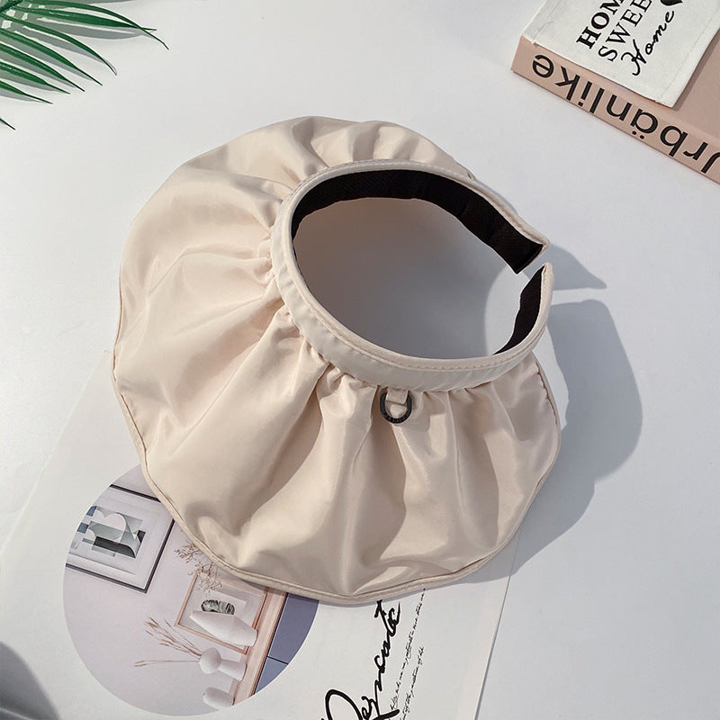 2-in-1 Sun Hat & Headband for Women – Korean Style UV Protection Visor Cap with Breathable Quick-Dry Fabric.