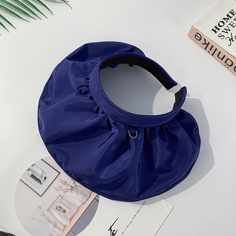 2-in-1 Sun Hat & Headband for Women – Korean Style UV Protection Visor Cap with Breathable Quick-Dry Fabric.