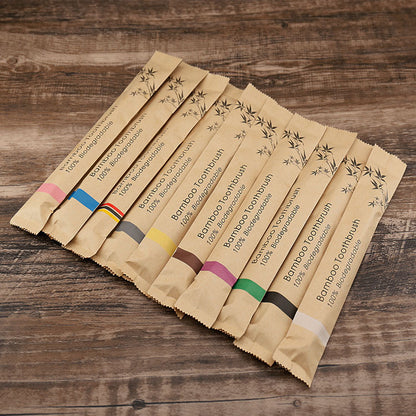 Eco-friendly bamboo toothbrush set with soft charcoal bristles
Natural bamboo toothbrushes for sustainable oral care
6-piece soft bristle bamboo toothbrush dental care set
Charcoal bamboo toothbrushes with colorful eco handles