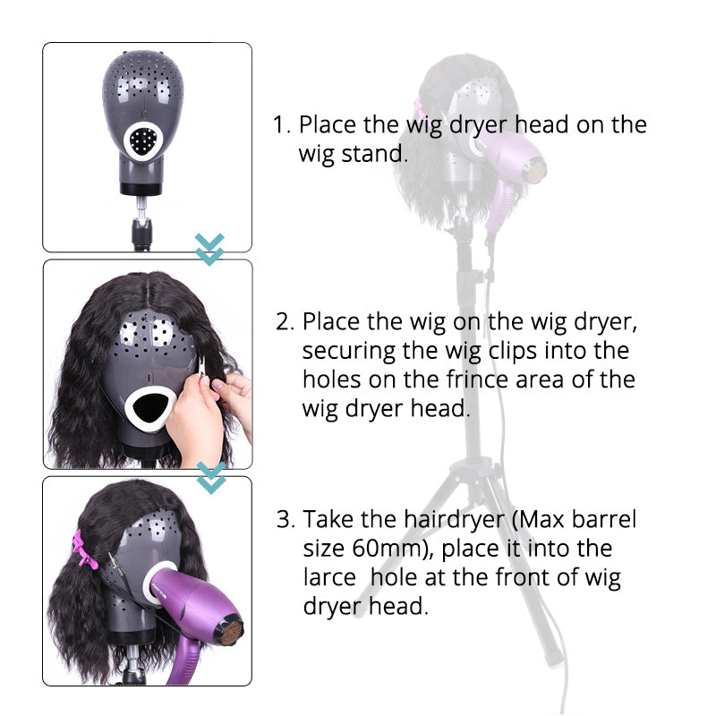 Mannequin wig head dryer stand for lace wigs
Durable wig dryer stand for professional styling
Lightweight wig stand for even drying and shaping
Hairpiece drying and styling mannequin stand