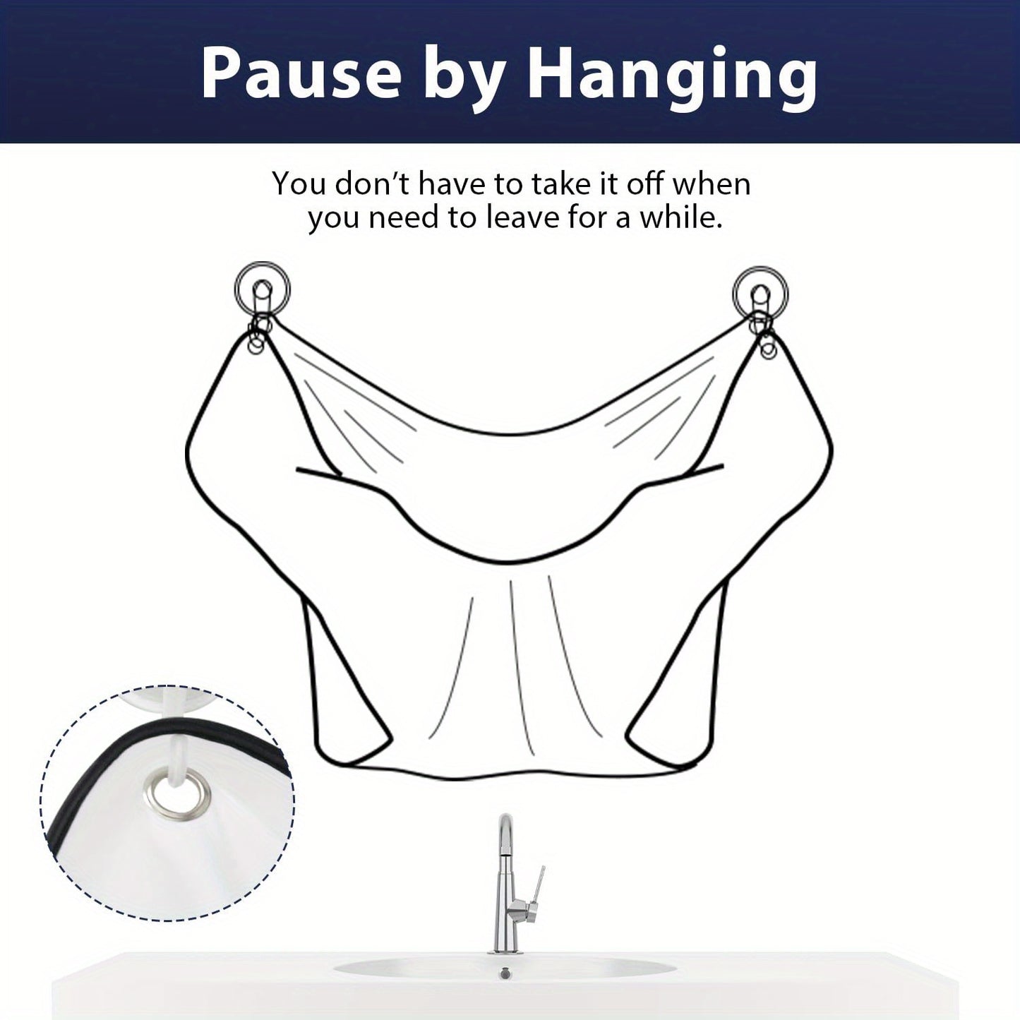 Hair Catcher Shaving Bib – Mess-Free Beard & Hair Grooming Cape.