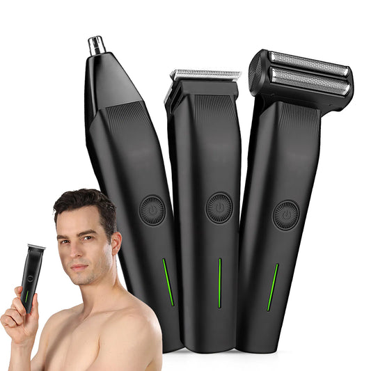3 in 1 Beard Hair Trimmer Nose Ear Grooming Kit.