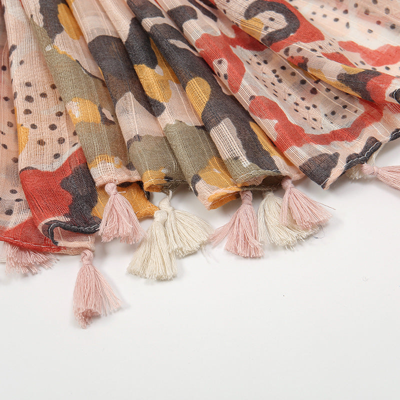 Women's Long Scarf With Tassel