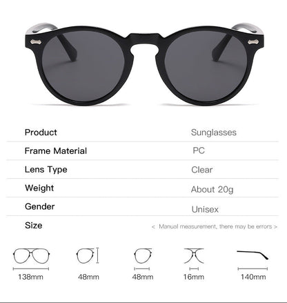 Vintage round sunglasses with UV400 protection and lightweight frame
Stylish retro round sunglasses featuring TAC lenses and glare reduction
Full-frame vintage sunglasses designed for comfort and UV eye protection
Lightweight PC frame round sunglasses for driving and outdoor wear