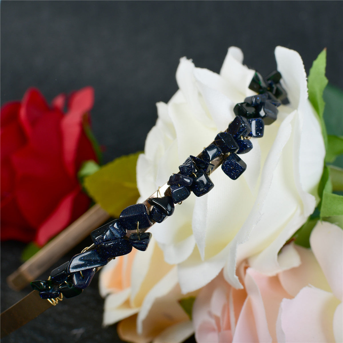 Crystal Amethyst Bridal Headband