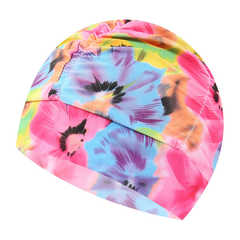pleated swim cap double layer nylon unisex design
comfortable stretch swimming hat adult water sports
printed swim cap secure fit flexible nylon material
unisex swimming cap for pool and beach use