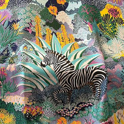 Vintage Printed Silk Scarf