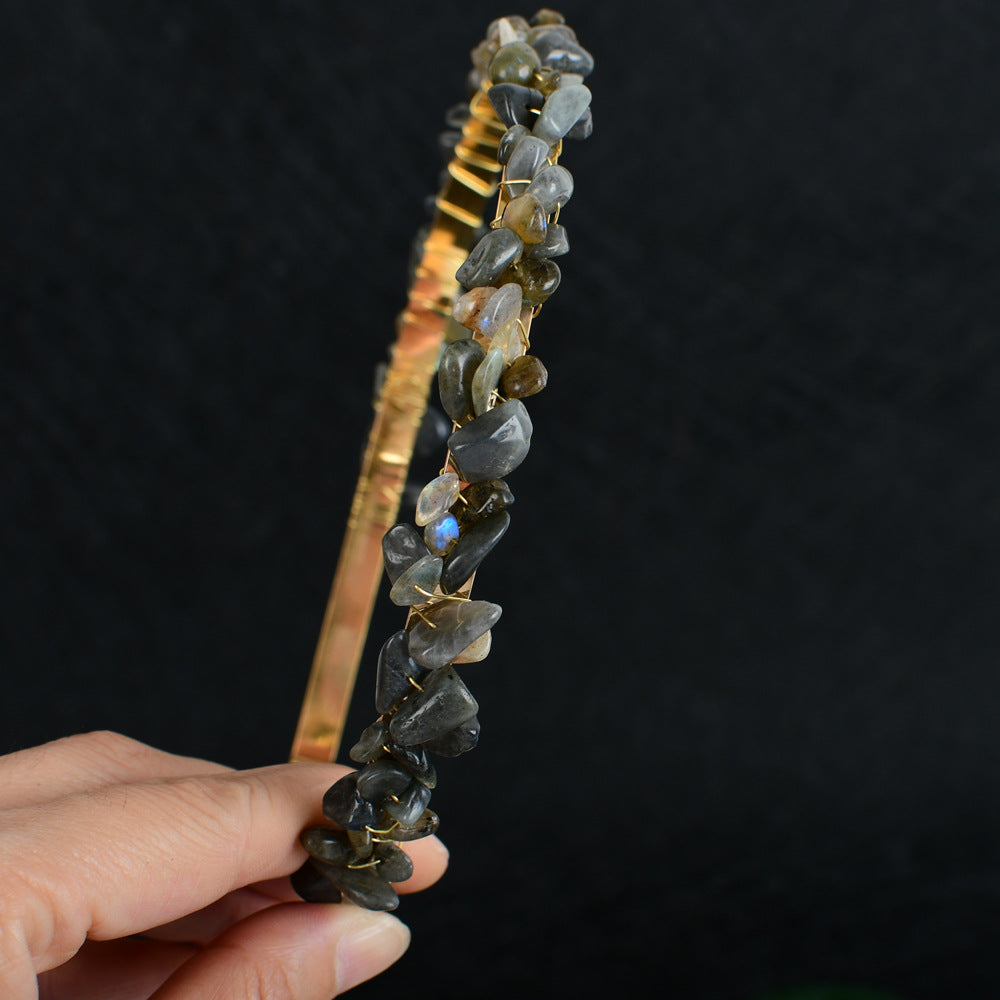 Crystal Amethyst Bridal Headband