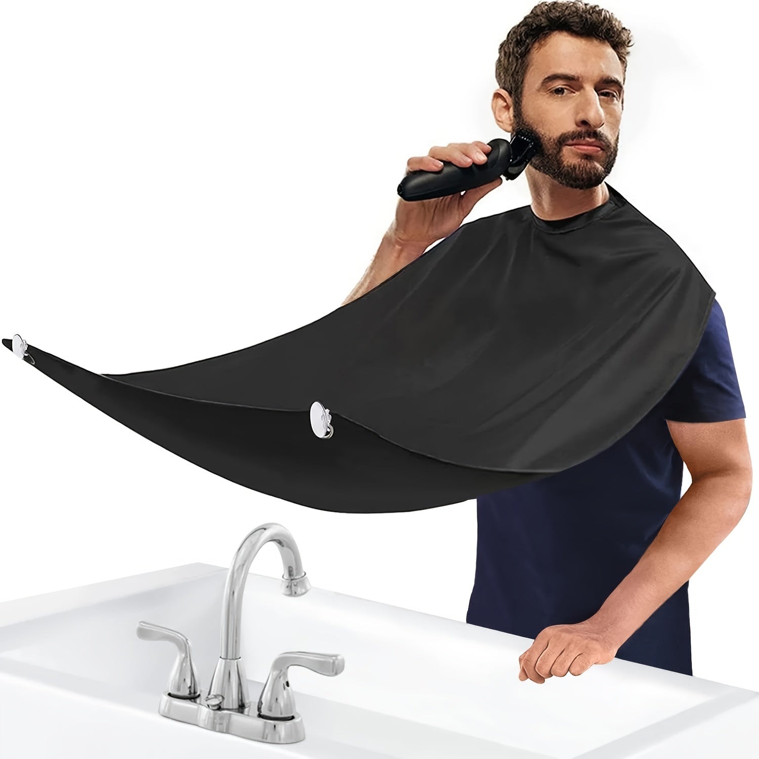 Hair Catcher Shaving Bib – Mess-Free Beard & Hair Grooming Cape.
