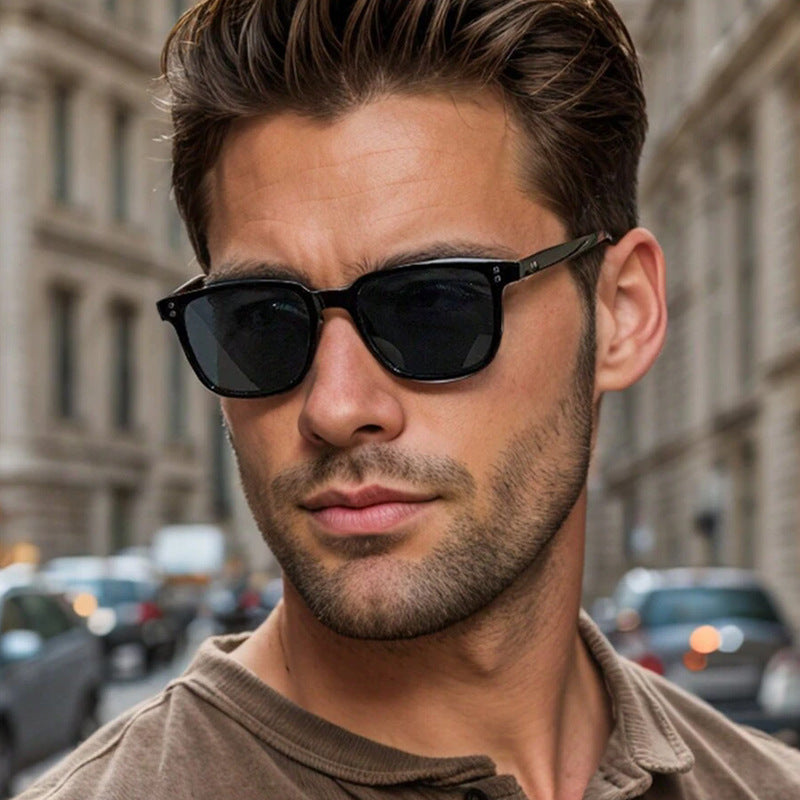 Box-Style Sunglasses for Men – UV400 Protection Fashion Shades