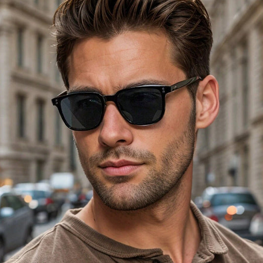 Box-Style Sunglasses for Men – UV400 Protection Fashion Shades