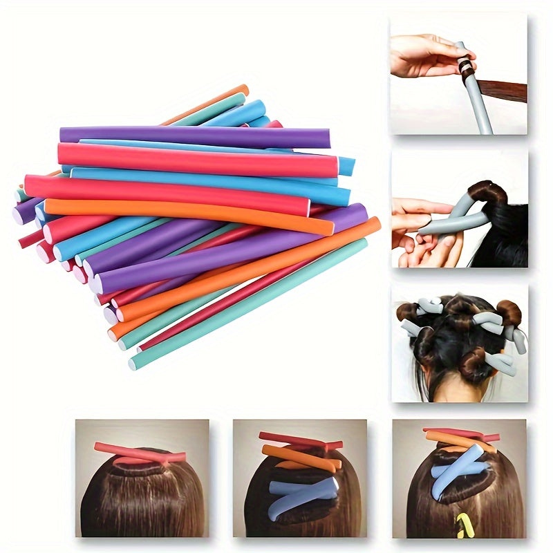 42-piece flexi rod set for heatless curls
Flexible curling rods for all hair types
Hair curling set creating soft waves and tight coils
Long-lasting, salon-quality curls with flexi rods