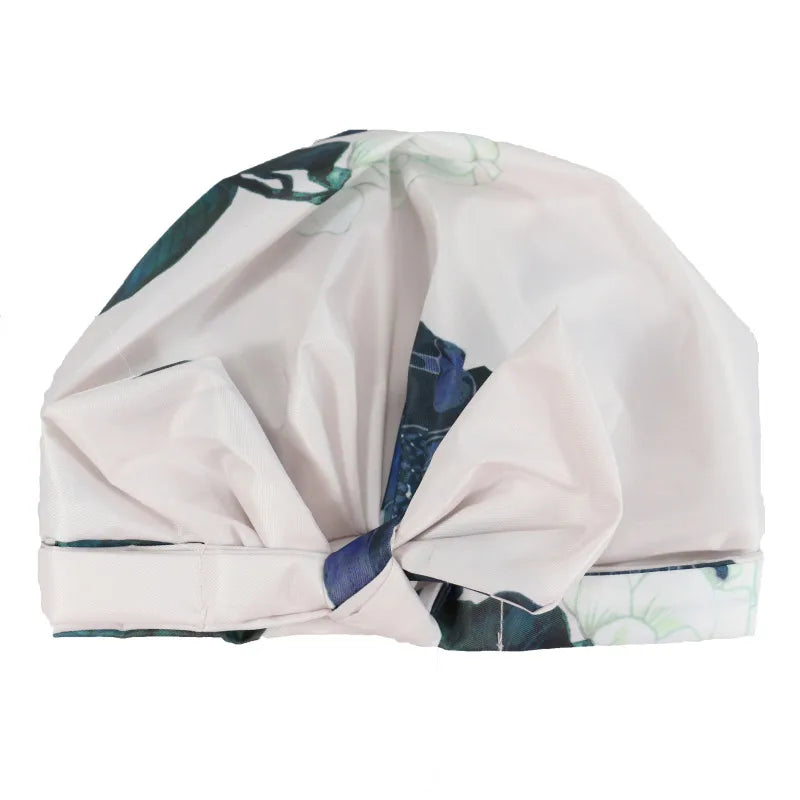 Floral patterned headscarf on a white background