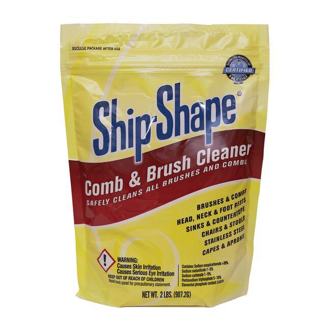 Ship-Shape comb and brush cleaner for salon hair tools
Professional cleaner removing buildup from hair brushes and combs
Ship-Shape brush cleaner solution for hygienic styling tools
Deep cleaning comb and brush care solution for salons