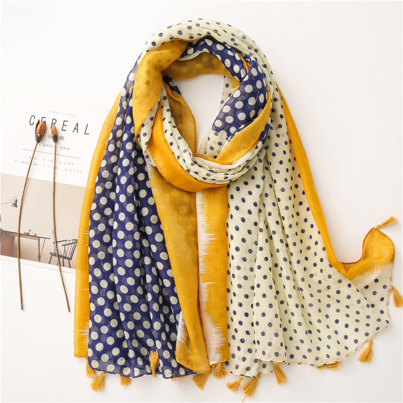 Retro Bohemian Cotton-Linen Scarf.