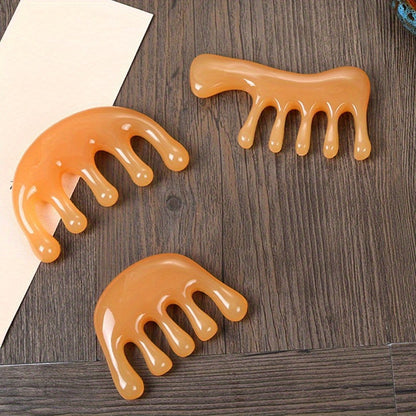 5-Tooth Scalp Massager for Head & Neck Acupressure, Meridian Massage Comb for Relaxation, Scalp Comb Massager