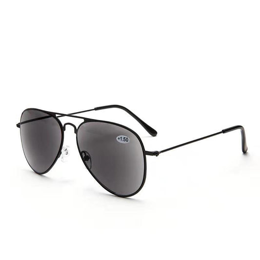 aviator sun reading glasses metal frame black full lens
stainless steel reading glasses uv protection outdoor use
full lens pc reading glasses multiple strengths men women
lightweight aviator reading glasses stylish black design