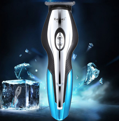 All-in-one grooming kit for men with thick facial hair. Trim beard, hair, and nose easily with a cordless rechargeable trimmer.